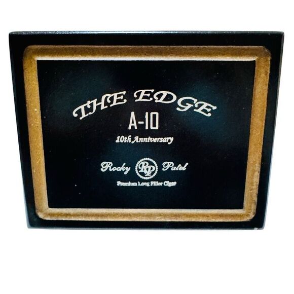 ROCKY PATEL THE EDGE A 10 BLACK Wooden Cigar Box Empty Limited Edition Toro - Picture 1 of 7